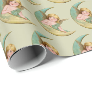 Papier Cadeau Angel victorien vintage Design Cadeau de Noël