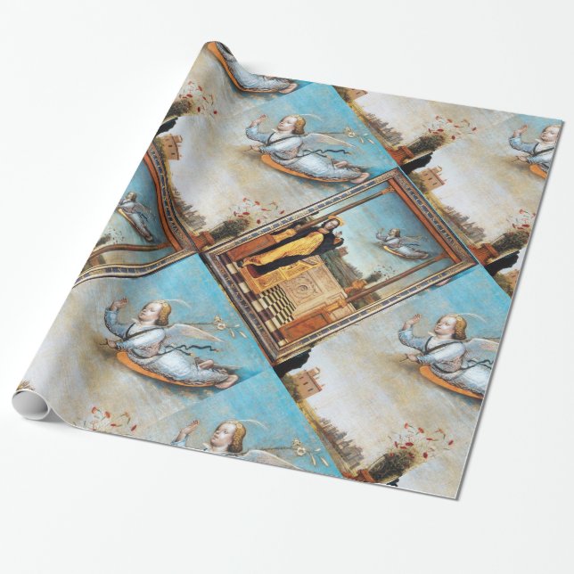 PAPIER CADEAU ANGÉLE ANNONCIÉ ET VIERGE (Déroulé)