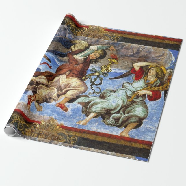 Papier Cadeau Angels de l'Assomption et l'Annonciation par Lippi (Déroulé)