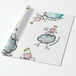 Papier Cadeau Anges dans les nuages