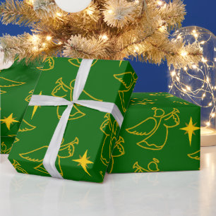 Papier Cadeau Anges de Noël