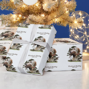 Papier Cadeau Anglais Setter, chasse à la bécasse