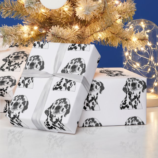 Papier Cadeau Animal de compagnie de chien dalmate (Vacances)