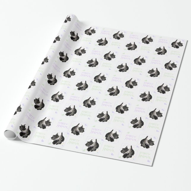 Papier Cadeau Animal du Parti des Terriens écossais (Déroulé)