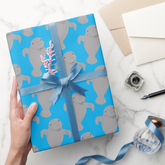 Papier Cadeau Animal Motif Manatee (Cadeaux)