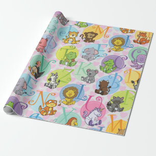Papier Cadeau Animal personnalisable de bébé