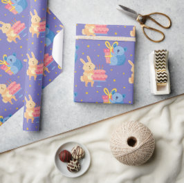 Papier Cadeau Animaux d'anniversaire mignons