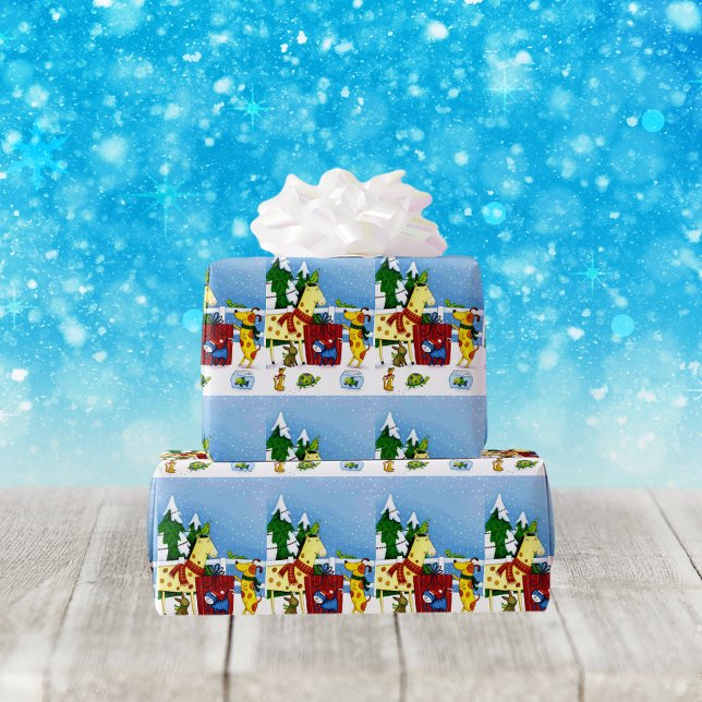 Papier Cadeau Animaux de compagnie Aimer Papier d'enveloppement  (Créateur téléchargé)