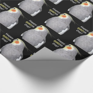 Papier Cadeau Animaux de compagnie Cockatiel Photo Joyeux OISEAU
