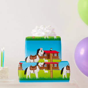 Papier Cadeau Animaux de ferme