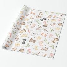 Animaux de la forêt aquarelle blanche