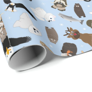 Papier Cadeau Animaux de l'Alaska arctique 2