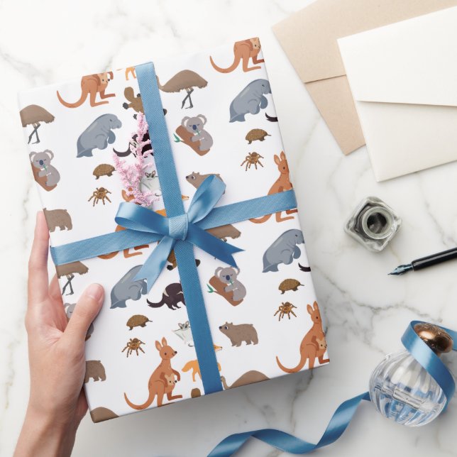 Papier Cadeau Animaux de l'Australie faune australienne (Cadeaux)