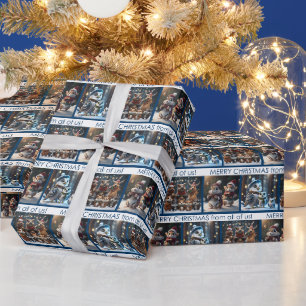 Papier Cadeau Animaux de Noël des bois - de nous tous