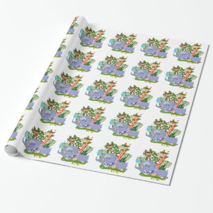 Papier Cadeau Animaux mignons de safari