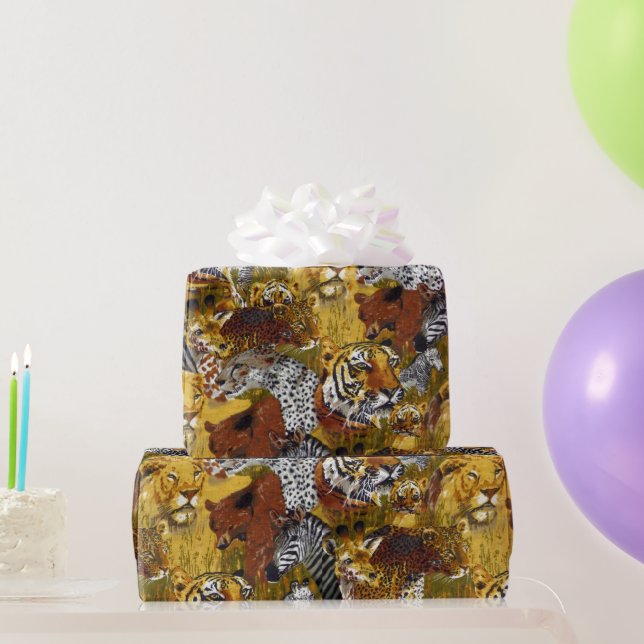 Papier Cadeau Animaux sauvages (Cadeaux de fête)