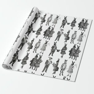 Papier Cadeau animaux victoriens enfants drôles