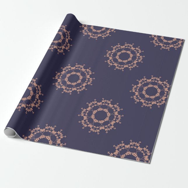 Papier Cadeau anneau de papier d'emballage de fleurs (Déroulé)