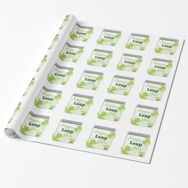 Papier Cadeau Année bissextile 29 février heureux (Déroulé)