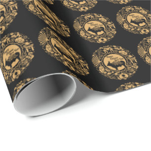 Papier Cadeau Année du bœuf du zodiaque chinois Nouvel An lunair
