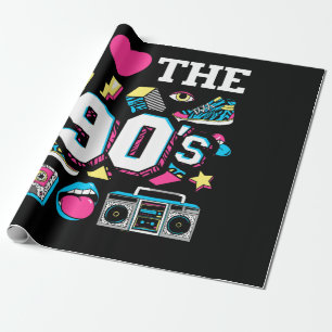 Papier Cadeau Années 90 I Heart the Nineties