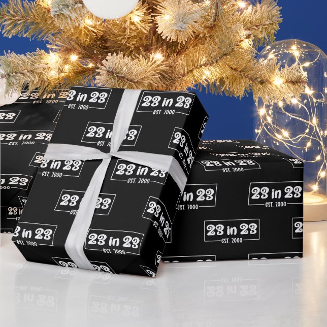 Papier Cadeau Anniversaire 23 ans | 23 en 23 Est 2000 (Vacances)