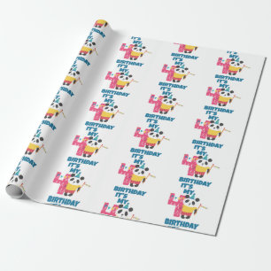 Papier Cadeau Anniversaire 4 ans
