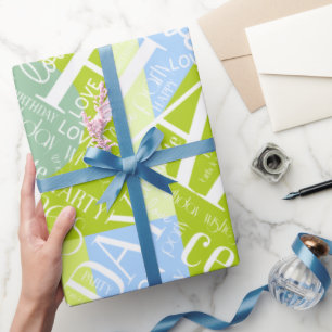 Papier Cadeau Anniversaire Ajouter un bloc de couleur de nom lon