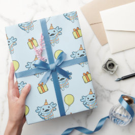 Papier Cadeau Anniversaire Animal Cute Axolotl Anniversaire de e