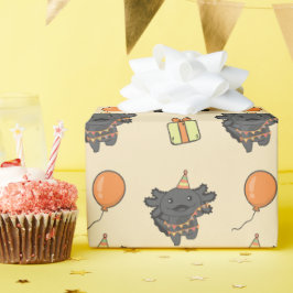 Papier Cadeau Anniversaire Animal Cute Axolotl Anniversaire de e