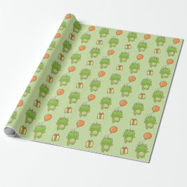 Papier Cadeau Anniversaire Animal Cute Frog pour les enfants Fêt