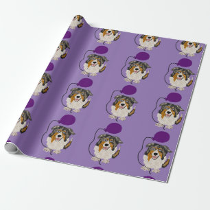 Papier Cadeau Anniversaire australien drôle Giftwrap de berger