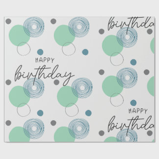 Papier Cadeau Anniversaire bleu