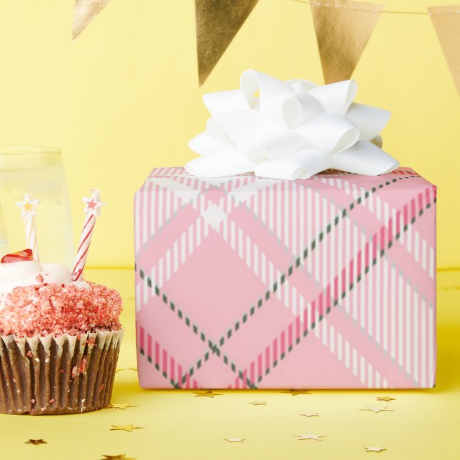 Papier Cadeau Anniversaire Classique Tartan Plaid (Fête d'anniversaire)