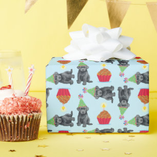 Papier Cadeau Anniversaire Cupcake Bouvier des Flandres