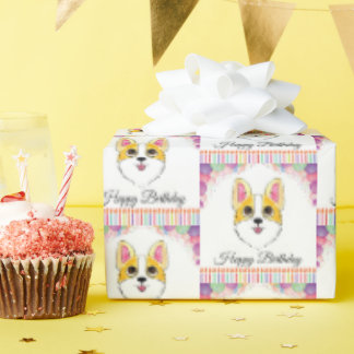 Papier Cadeau Anniversaire de Corgi