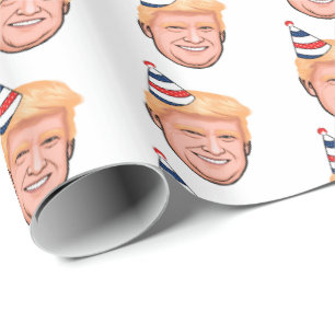 PAPIER CADEAU ANNIVERSAIRE DE DONALD TRUMP