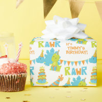 Anniversaire de enfant du Blue Green Dinosaur Part