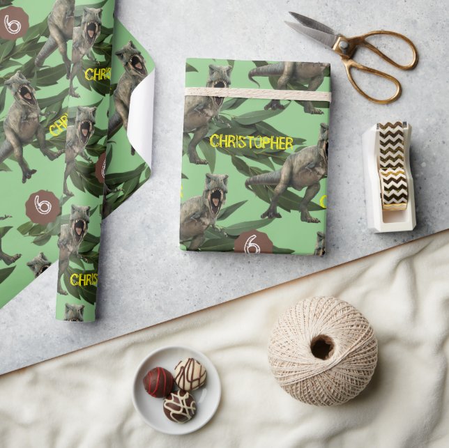 Papier Cadeau Anniversaire de enfant du parti Dinosaur Trex (Artisanat)