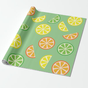 Papier Cadeau Anniversaire de fruit mignon de tranche d'agrume