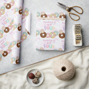 Papier Cadeau Anniversaire de la beigne douce Fête des enfants