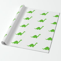 Anniversaire de papier d'emballage de dinosaure