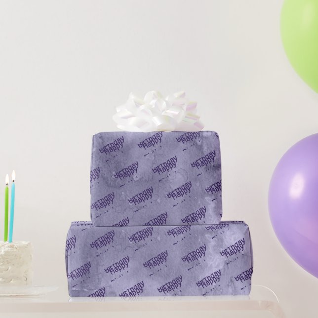 Papier Cadeau Anniversaire de Purple Stain (Cadeaux de fête)