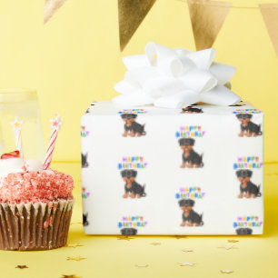 Papier Cadeau Anniversaire de Rottweiler