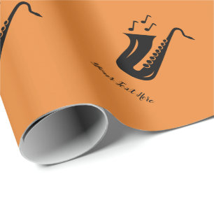 Papier Cadeau Anniversaire de saxophone ou vacances fait sur