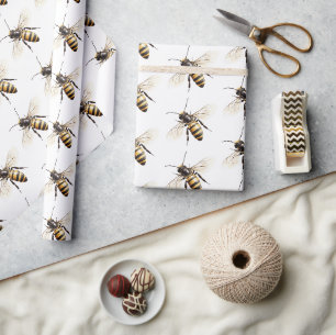 Papier Cadeau Anniversaire des abeilles à miel