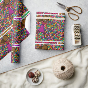 Papier Cadeau Anniversaire des filles afro-américaines