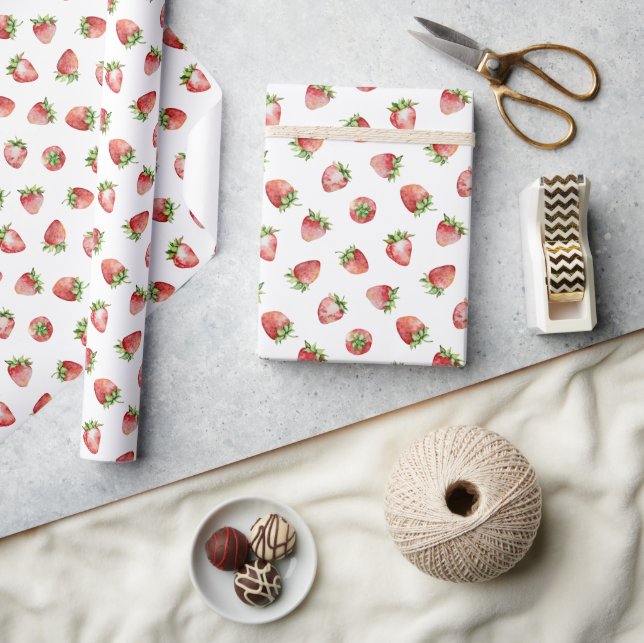 Papier Cadeau Anniversaire des fraises (Artisanat)