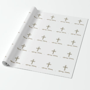 Papier Cadeau Anniversaire d'ordination, Croix sur Éclatement d'