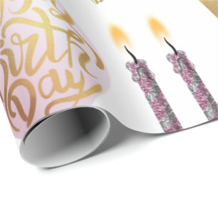 Papier Cadeau Anniversaire doré